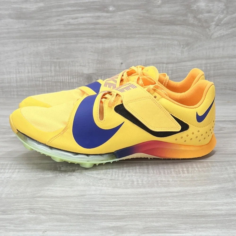 NEW Nike Air Zoom LJ Elite Long Jump Yellow Track Shoes FZ9326-800 Men's 9 Nby